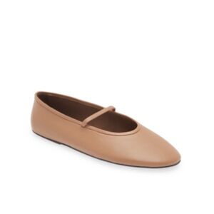 NEW Jeffrey Campbell Dancerina Mary Jane Ballet Flat in Dark Beige size 7.5